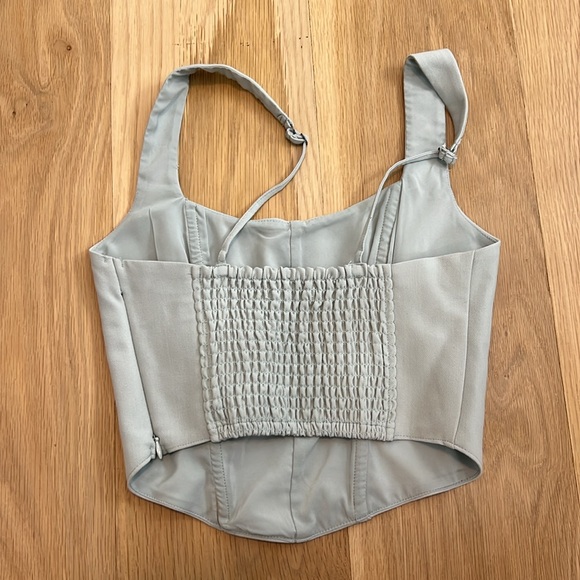 Seafoam green Abercrombie corset cropped top - Picture 2 of 2